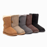 Classic Short Button Boots (Water Resistant)